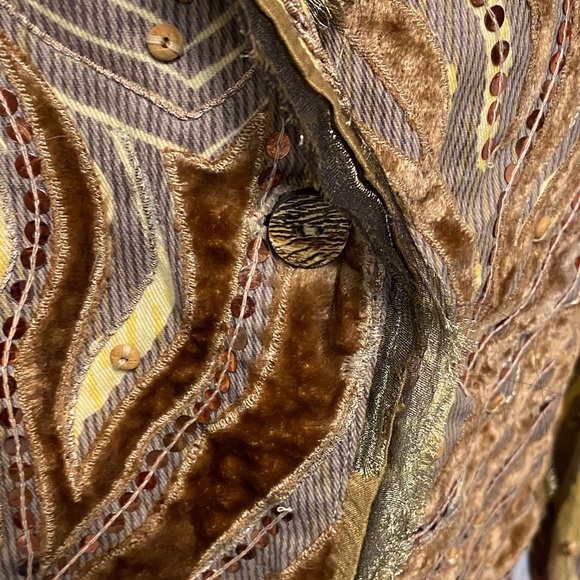 Sandy Starkman American Western Boho Textured Style Blazer Size Medium Vintage - Picture 4 of 14